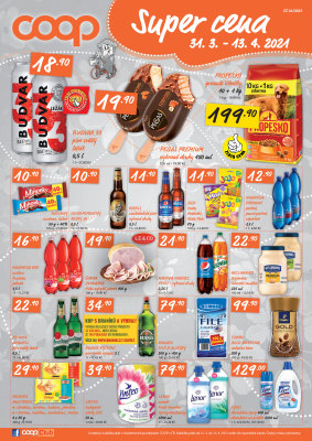 akční leták COOP 31.3.2021-13.4.2021