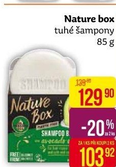 Šampon tuhý Nature box