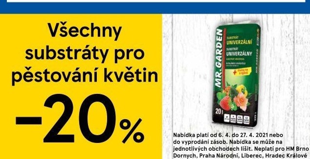 -20 % na všechny substráty pro pěstování květin
