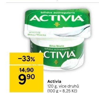 Bílý jogurt Activia Danone
