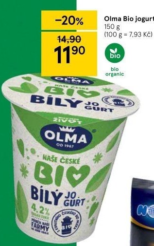 Bílý jogurt bio Olma