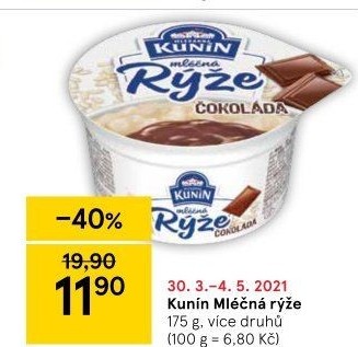 Mléčná rýže Kunín