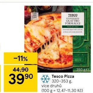 Pizza mražená Tesco