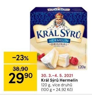 Sýr Hermelín Král sýrů