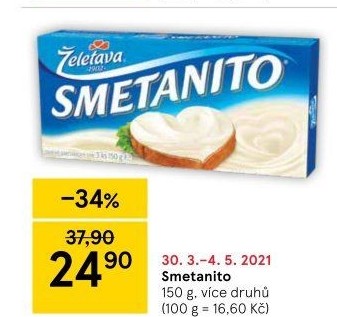 Sýr tavený Smetanito Želetava
