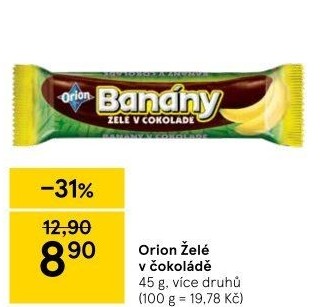 Tyčinky ovocné v čokoládě Orion