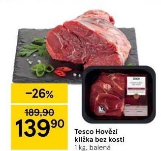 Hovězí kližka bez kosti Tesco