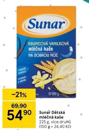 Kaše mléčná Sunárek