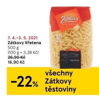 Těstoviny vaječné Zátkovy