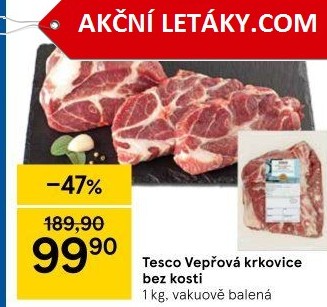 Vepřová krkovice bez kosti Tesco