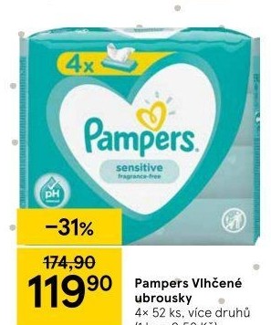 Vlhčené ubrousky dětské Pampers
