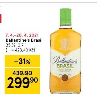 Whisky Brasil Ballantine'