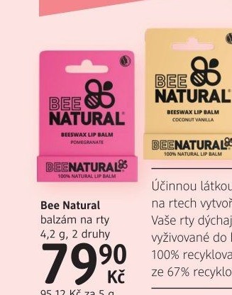 Balzám na rty Bee Natural
