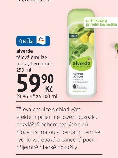 Emulze tělová Alverde