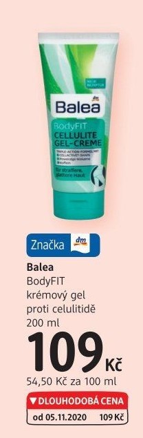 Gel proti celulitidě BodyFIT Balea