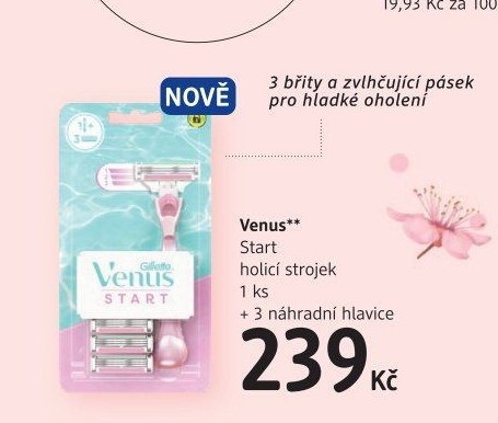Holicí strojek dámský Start Gillette Venus
