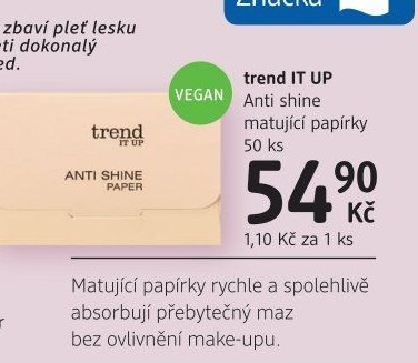 Matující papírky trend IT UP