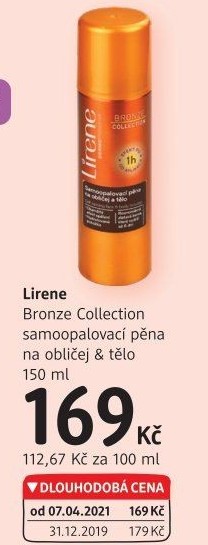 Samoopalovací pěna Lirene