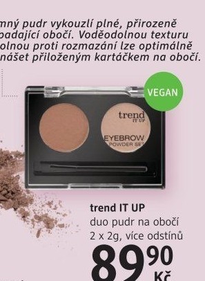 Voděodolný pudr na obočí duo trend IT UP