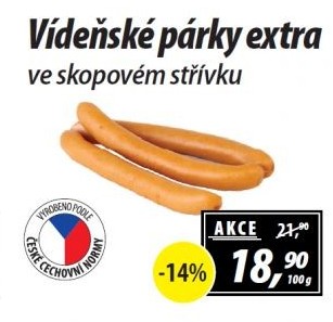 Párky vídeňské extra
