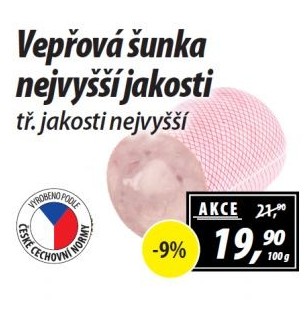 Šunka vepřová nejvyšší jakosti