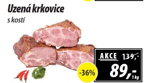 Uzená krkovice s kostí