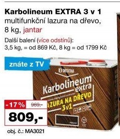 Impregnační nátěr na dřevo Karbolineum Extra 3v1 Detecha