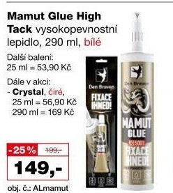 Lepidlo Mamut Glue Crystal Den Braven