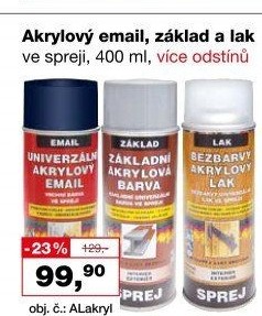 Univerzální akrylový email ve sprejiBarvy a laky Hostivař