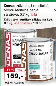 Základní antikorozní vodou ředitelná barva Atikor Denas