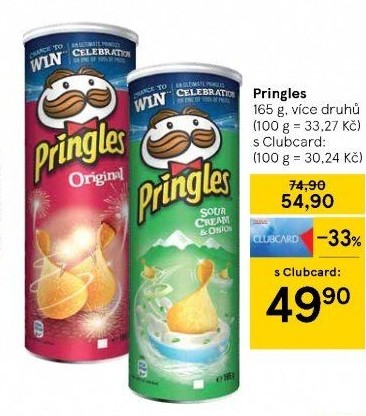 Chipsy Pringles - tubus