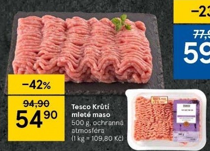 Krůtí mleté maso Tesco