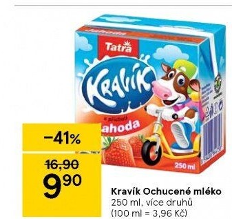 Nápoj mléko ochucené Kravík Tatra