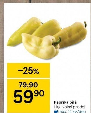 Paprika bílá