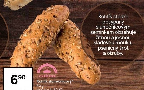 Slunečnicový rohlík