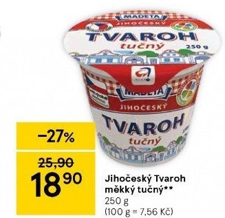 Tvaroh tučný Jihočeský Madeta