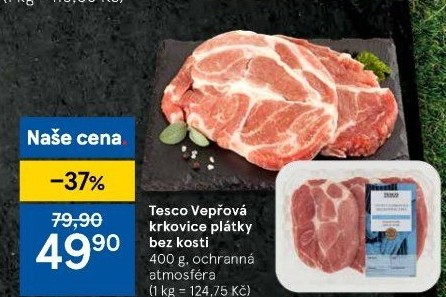 Vepřová krkovice bez kosti Tesco