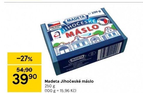Máslo Jihočeské Madeta