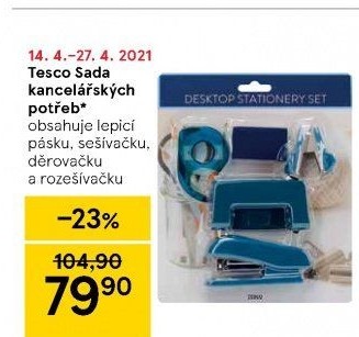 Souprava kancelářských potřeb Tesco