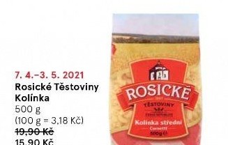 Těstoviny bezvaječné Rosické