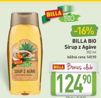Agávový sirup Naše Bio Billa