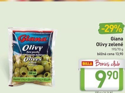 Olivy zelené Giana