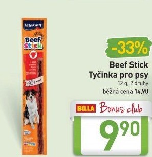 Pamlsky pro psy Beef Stick Vitakraft