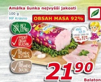 Šunka Amálka nejvyšší jakosti Krásno