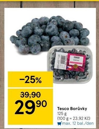 Borůvky Tesco