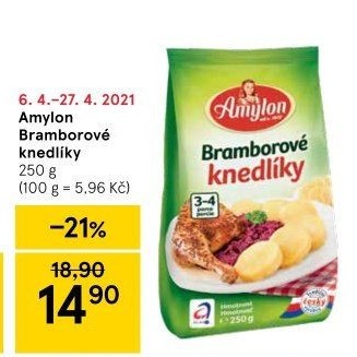 Bramborové knedlíky v prášku Amylon