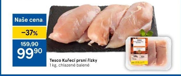 Kuřecí prsní řízky Tesco