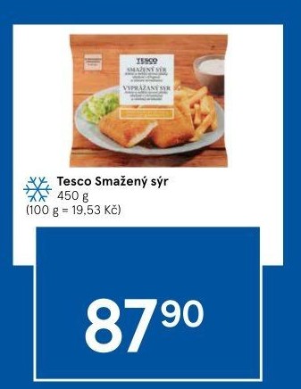 Obalovaný sýr mražený Tesco