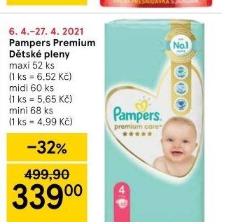 Pleny dětské Pampers Premium Care