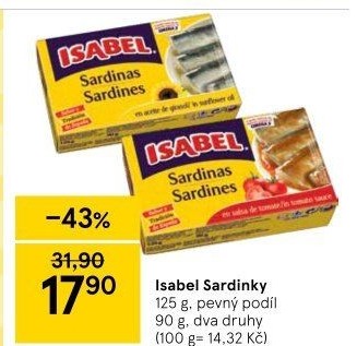 Sardinky Isabel
